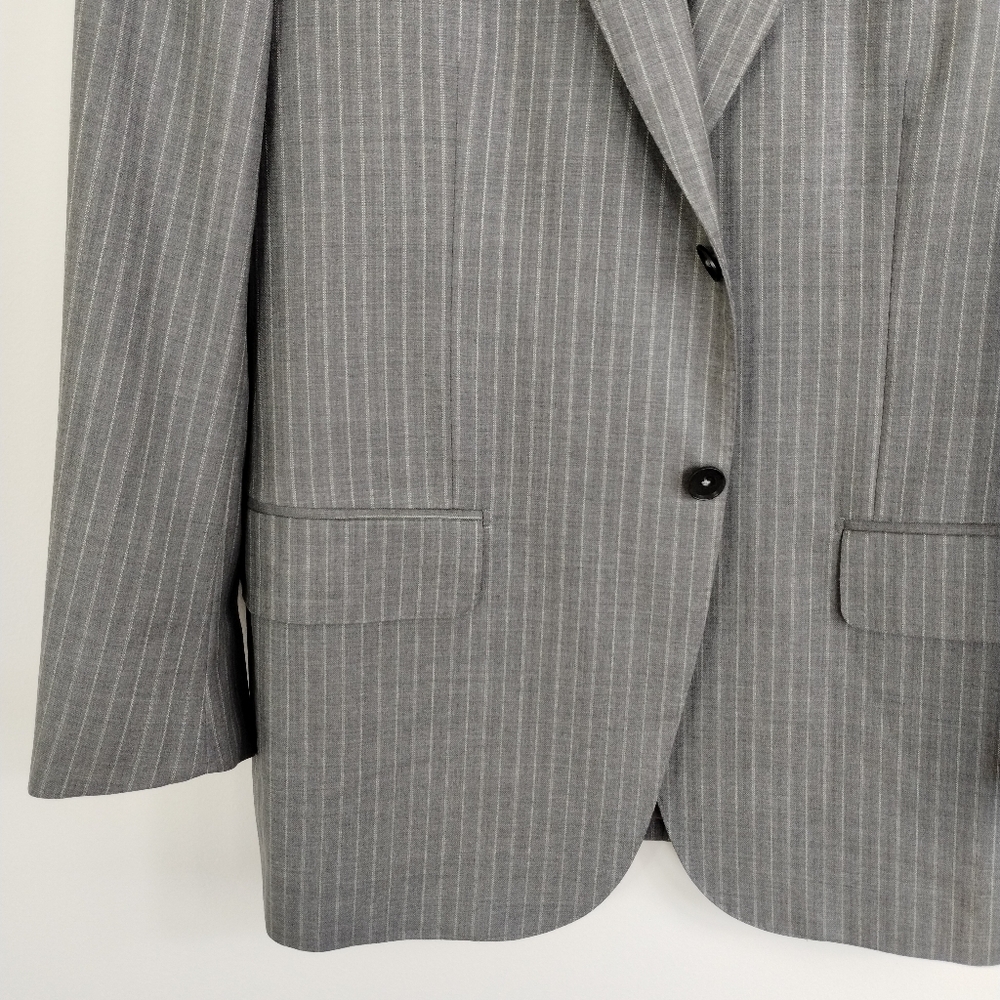 Isaia Napoli Chalk Stripes Men’s Blazer Size 42R - Picture 2 of 13
